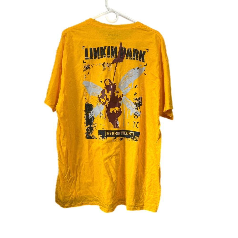 Linkin Park Hybrid Theory Graphic T Shirt‎ Yellow X Large Mens